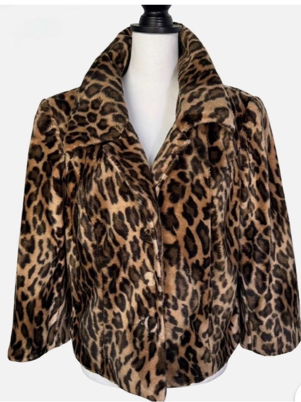 Lane Bryant NWOT NEW Leopard Print Faux Fur Jacket - Brown & Black PLUS